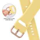 For Apple Watch Series 10 46mm Pin Buckle Silicone Watch Band(Yellow) - 3