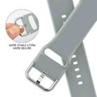 For Apple Watch Series 10 46mm Pin Buckle Silicone Watch Band(Light Grey) - 3