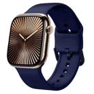 For Apple Watch Series 10 46mm Pin Buckle Silicone Watch Band(Midnight Blue) - 1