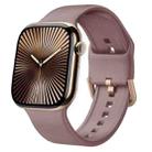 For Apple Watch Series 10 46mm Pin Buckle Silicone Watch Band(Smoked Purple) - 1