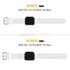 For Apple Watch Series 10 42mm Pin Buckle Silicone Watch Band(White) - 2