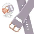 For Apple Watch Series 10 42mm Pin Buckle Silicone Watch Band(Baby Purple) - 3