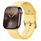 For Apple Watch Series 10 42mm Pin Buckle Silicone Watch Band(Yellow) - 1