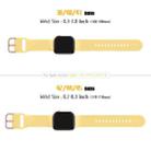 For Apple Watch Series 10 42mm Pin Buckle Silicone Watch Band(Yellow) - 2