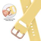 For Apple Watch Series 10 42mm Pin Buckle Silicone Watch Band(Yellow) - 3