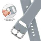 For Apple Watch Series 10 42mm Pin Buckle Silicone Watch Band(Light Grey) - 3