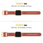 For Apple Watch Series 10 42mm Pin Buckle Silicone Watch Band(Coral) - 2