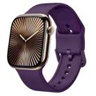 For Apple Watch Series 10 42mm Pin Buckle Silicone Watch Band(Dark Purple) - 1