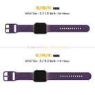 For Apple Watch Series 10 42mm Pin Buckle Silicone Watch Band(Dark Purple) - 2