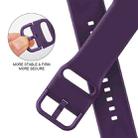 For Apple Watch Series 10 42mm Pin Buckle Silicone Watch Band(Dark Purple) - 3