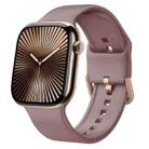 For Apple Watch Series 10 42mm Pin Buckle Silicone Watch Band(Smoked Purple) - 1