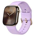 For Apple Watch Series 10 42mm Pin Buckle Silicone Watch Band(Lavender) - 1