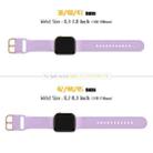 For Apple Watch Series 10 42mm Pin Buckle Silicone Watch Band(Lavender) - 2