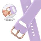 For Apple Watch Series 10 42mm Pin Buckle Silicone Watch Band(Lavender) - 3