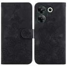 For Tecno Camon 20 Pro 5G Lily Embossed Leather Phone Case(Black) - 1