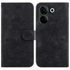 For Tecno Camon 20 Pro 4G / Camon 20 Lily Embossed Leather Phone Case(Black) - 1