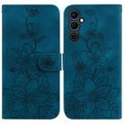 For Tecno Pova Neo 2 Lily Embossed Leather Phone Case(Dark Blue) - 1