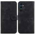 For Tecno Pova Neo 2 Lily Embossed Leather Phone Case(Black) - 1
