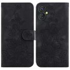 For Tecno Spark 9 Pro / 9T / KH7 Lily Embossed Leather Phone Case(Black) - 1