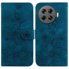 For Tecno Spark 20 Pro+ 4G Lily Embossed Leather Phone Case(Dark Blue) - 1
