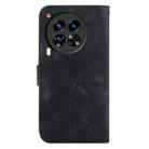 For Tecno Camon 30 Premier 5G Lily Embossed Leather Phone Case(Black) - 3