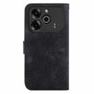 For Tecno Pova 6 5G / 6 Pro 5G Lily Embossed Leather Phone Case(Black) - 3