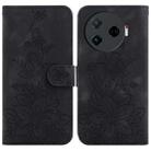 For Tecno Camon 30 Pro 5G / CL8 Lily Embossed Leather Phone Case(Black) - 1