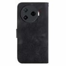 For Tecno Camon 30 Pro 5G / CL8 Lily Embossed Leather Phone Case(Black) - 3