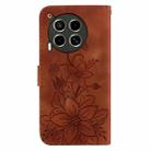 For Tecno Camon 30 4G / 5G / CL6 / CL7 Lily Embossed Leather Phone Case(Brown) - 3