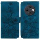 For Tecno Spark 30C Lily Embossed Leather Phone Case(Dark Blue) - 1