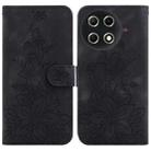 For Tecno Camon 30S / Camon 30S Pro Lily Embossed Leather Phone Case(Black) - 1