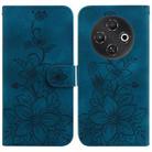 For Tecno Pop 9 5G / Spark 30C 5G Lily Embossed Leather Phone Case(Dark Blue) - 1