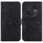 For Tecno Pop 9 5G / Spark 30C 5G Lily Embossed Leather Phone Case(Black) - 1
