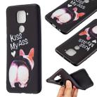 For Xiaomi Redmi Note 9 Embossment Patterned TPU Soft Protector Cover Case(Kiss My Ass) - 1