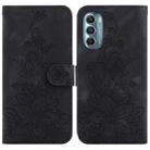 For Motorola Moto G Stylus 5G 2022 Lily Embossed Leather Phone Case(Black) - 1