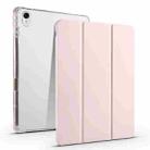 For Huawei MatePad 11.5 2023 3-folding Transparent TPU Smart Leather Tablet Case(Ice Pink) - 1