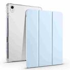 For Huawei MatePad 11.5 2023 3-folding Transparent TPU Smart Leather Tablet Case(Ice Blue) - 1