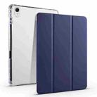 For Huawei MatePad 11.5 2023 3-folding Transparent TPU Smart Leather Tablet Case(Dark Blue) - 1