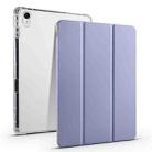 For Huawei MatePad 11.5 2023 3-folding Transparent TPU Smart Leather Tablet Case(Purple) - 1