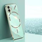 For Nothing Phone 2 XINLI Straight Edge 6D Electroplate TPU Phone Case(Mint Green) - 1