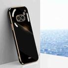 For Nothing Phone 2A XINLI Straight 6D Plating Gold Edge TPU Phone Case(Black) - 1