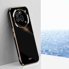 For Nothing Phone 3A Pro XINLI Straight Edge 6D Electroplate TPU Phone Case(Black) - 1