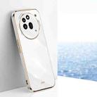 For Nothing Phone 3A Pro XINLI Straight Edge 6D Electroplate TPU Phone Case(White) - 1