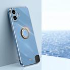 For Nothing CMF Phone 1 XINLI Straight Edge 6D Electroplate TPU Phone Case with Ring Holder(Celestial Blue) - 1