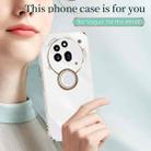 For Nothing Phone 3a Pro XINLI Straight 6D Plating Gold Edge TPU Shockproof Case with Ring Holder(Black) - 2