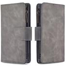 For iPhone 6 Plus Skin Feel Detachable Magnetic Zipper Horizontal Flip PU Leather Case with Multi-Card Slots & Holder & Wallet & Photo Frame & Lanyard(Grey) - 1