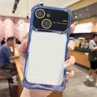 For iPhone 14 Plus Four-corner Shockproof TPU Phone Case with Lens Film(Blue) - 1