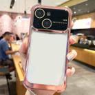 For iPhone 14 Plus Four-corner Shockproof TPU Phone Case with Lens Film(Rose Gold) - 1