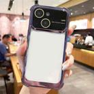 For iPhone 14 Plus Four-corner Shockproof TPU Phone Case with Lens Film(Purple) - 1