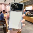 For iPhone 14 Pro Four-corner Shockproof TPU Phone Case with Lens Film(Silver) - 1